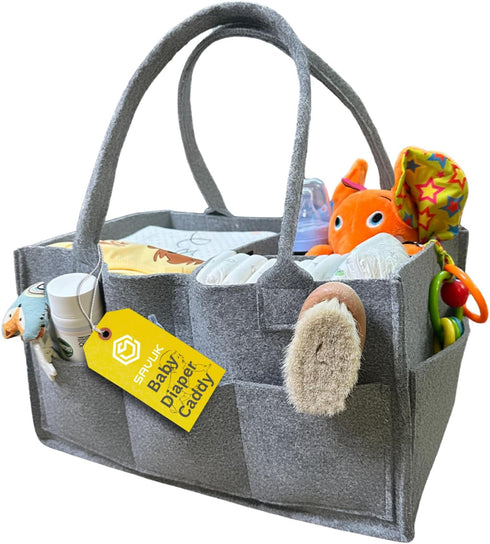 SAVUK Baby Diaper Caddy Organizer Portable Newborn Shower Basket Gifts Storage Changing
