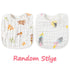 Zainpe 6Pcs Snap Muslin Cotton Bibs for Baby, Adjustable Burp Cloths with 6 Absorbent Layers for Feeding and Teething