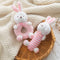 Plush Baby Rattle Toys, Pink Bunny Rattles for Infants, 2 PCS Soft Ring Rattle Sensory Toys for Newborns
