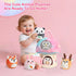 Playset 6 Interactive Plush Mushroom House with Stuffed Animal Toys Soft Sensory Toy for Babies & Toddlers, Montessori