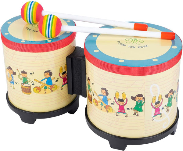 Bongo Drums for Kids 5"-6" with 2 Colorful Drumsticks, Rhythm Percussion Musical Instruments for Children