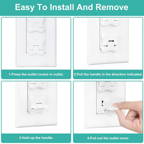 Outlet Covers Babepai, 38-Pack White Baby Proof Electrical Protector Safety Plug Covers