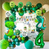 Dinosaur 4th Birthday Decorations, Large Foil Balloons, Happy Birthday Banner, Number 4 Balloon
