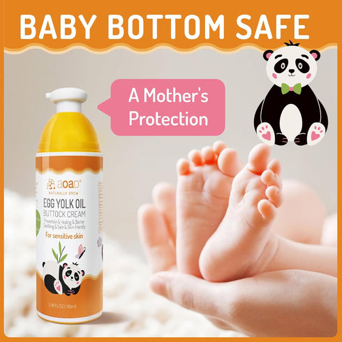 100ml/3.38oz Baby Diaper Rash Cream, for Prevent, Soothe and Treat Breakouts Diaper Rash and Flare-Ups, Instant