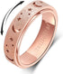 OreilleStar Anxiety Ring for Women, Spinner Ring Fidget Toys for Adults, Anxiety Fidget Ring for Women Teens, Rose Gold