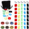 MSHUNKEJI 40 Pcs Board Game Gems 6 Styles Board Game Gemstones with Black