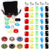 MSHUNKEJI 40 Pcs Board Game Gems 6 Styles Board Game Gemstones with Black