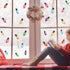 91 Pieces Christmas Wall Stickers, PVC Merry Christmas Lights Bulb Wall Decals for Decoration