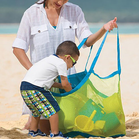Xplanet Large Mesh Beach Bag for Family Beach Toys, Toy Storage Bag to Keep Away from Sand & Water