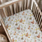 KuphiL10C Watercolor Chicken Leaves Pattern Baby Sheets for Crib, Unisex Farm Animal Nursery