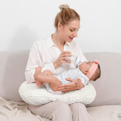 Muslin Changing Pad Cover + Nursing Pillow for Baby Boys Girls, Ultra Soft Breathable Diaper Changing Table Pad Cover