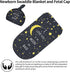 I Love You to The Moon and Back Newborn Baby Receiving Blanket with Beanie Hat Gifts for Boys and Girls