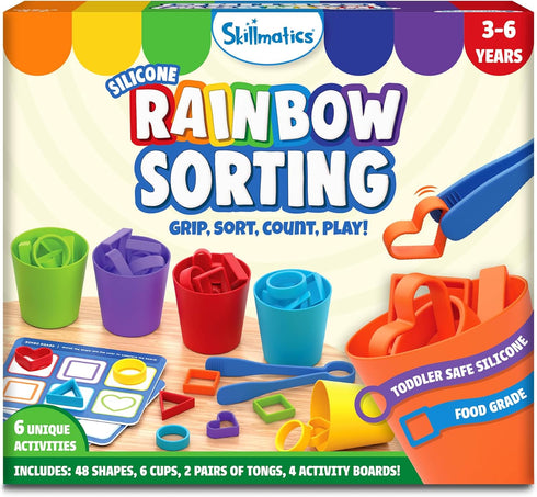 Skillmatics Silicone Rainbow Sorting Game - Learning & Educational Toy, Sorting, Counting