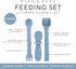 Ryan & Rose Ultimate Utensil Set of 3 Silicone Baby Spoons Silicone baby feeding set for baby led weaning, baby spoons self feeding 6 months, baby utensils, toddler utensils (Oxford)