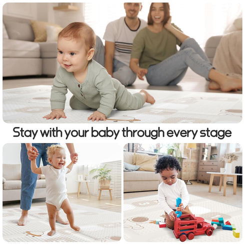 Mloong 71x59inch Baby Playmat, Play Mat for Floor, Large Playmat for Babies and Toddlers,Indoor Kids Carlwing