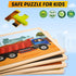Wooden Vehicle Puzzles for Kids Age 3-5 - 4 Pack 24 Pcs Montessori Toddler Jigsaw Puzzles for Learning Activities