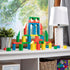 Melissa & Doug Wooden Building Blocks Set - 100 Blocks in 4 Colors and 9 Shapes, FSC Certified for Kids