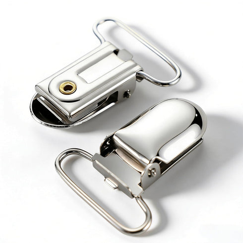 25 1" PCS Suspender Clips Metal Pacifier Clip Holder for Pacifiers DIY Baby Girl Toy Bibs Garter Making Supplies