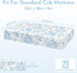 DILIMI Fitted Crib Sheets and Nursing Pillow Cover for Baby Boys and Girls, Blue Floral