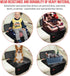 Car Seat Protector Mat - Thick Padding, Durable Waterproof Fabric, Leather Reinforced Corners & 3 Pockets Black