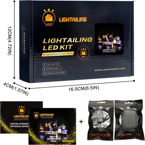 LIGHTAILING Light Kit for Lego 21334 Jazz Quartet - Led Lighting Compatible with Lego Building Blocks Model - NOT