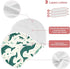 siphylline Set 2, 22x11in Emerald Green Playful Whale Cotton Muslin Burp Cloth Breathable Milk Spit Up Cloth for Gender