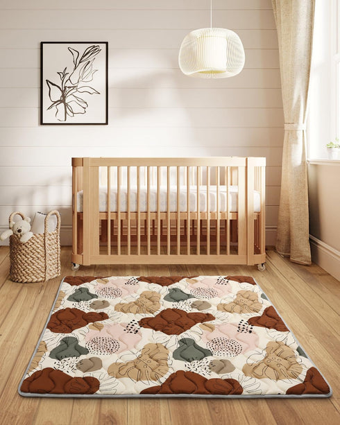 50x50 Blissful Diary Baby Play Mats for Floor, Crawling Mat for Playpen, Thicken Soft Padding Foam Playmats for Babies