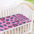SyXIOP 28" 52" Peach Leopard Print Cooling Baby Waterproof Crib Mattress Protector x Reusable Bed Pads for Kids