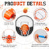 Liliful 4 Pack Indoor Trash Can Basketball Set, Clip on Hoop with Backboard and Inflatable Balls