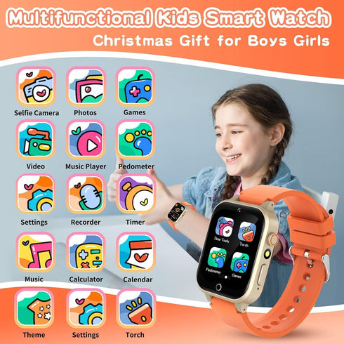 Cosjoype Kids Smart Watch Gift for Girls Age 3-12, 26 Games HD Touch Screen Kids Watches with Video Camera
