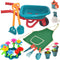 unanscre Gardening Tool Set for Kids, with Toddler Wheelbarrow, Watering Can, Spray