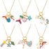 Hicarer 6 Pieces Unicorn Necklaces and Mermaid Necklace, Cute Rainbow Heart Crown for Christmas Party Favors