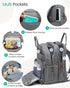 Backpack (26-36L), Qualyphant Extra Large Diaper Bag for Two Kids Twins - Expandable Baby Bag Dual Big Compartments