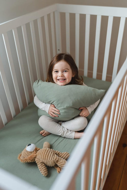 2 Pack 13"x 18" Pobibaby - Premium Toddler Solid Pillowcase Sized - Ultra Soft Jersey Knit - Crib Pillow, Kids Pillow