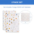 Delta Children 100% Cotton Flannel Baby Receiving Blankets for Girls and Boys – 30x30 Inches (Pack of 2), Space