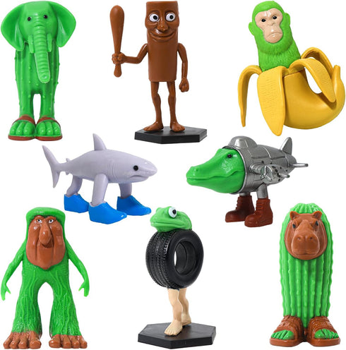 DUMPOP 8PCS Italian Brainrot Action Figure,Tralalero Tralala Figures Toys with Tralalero Tralala, Tung