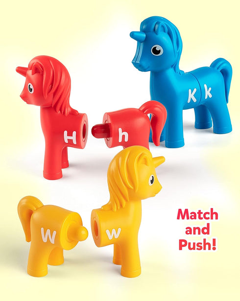 Coogam Unicorn Uppercase & Lowercase Letters Matching Game, 13pcs Double-Sided ABC Letter Toys for Toddlers