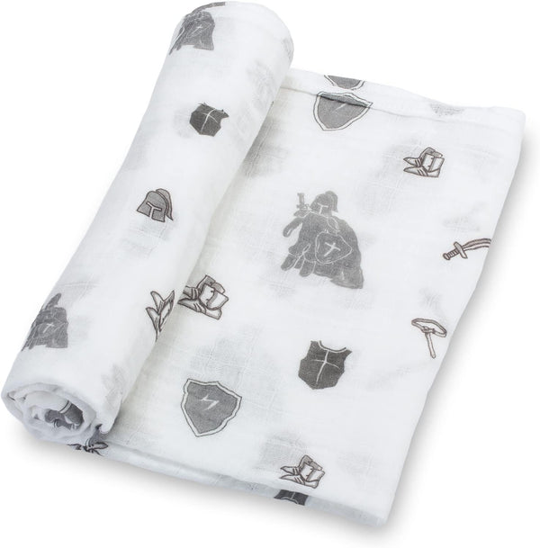 LollyBanks Baby Blanket, 100% Cotton Cozy Muslin Swaddle Blankets for Boys, Large