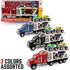 Auto Hauler Big Rig Toy Semi Truck Car Carrier 1:48 Scale with 4 ATVs Dirt Bike (Assorted Colors)
