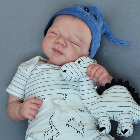WOOROY Realistic Reborn Baby Dolls Boy, 18-Inch Newborn Baby Doll with Soft Cloth Body, Gift for Kids