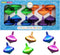 The Dreidel Company Hanukkah Musical Light-Up Dreidel Spinning Tops Set, Plays 2