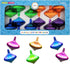 The Dreidel Company Hanukkah Musical Light-Up Dreidel Spinning Tops Set, Plays 2