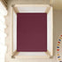 CZXW 52" 28" Wine Red Crib Sheets Fitted x Natural Cotton Soft & Breathable for Baby Crib Mattress