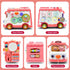 DELUTIQUE 1 12-18 1-3, 1st Baby Bus Toy for Year Old Girl Gifts, Montessori Musical Bus Toy for Baby Months, Baby Piano