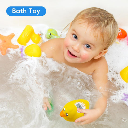 b&h Digital Duckling Baby Bath Thermometer, Infant Safe Floating Water Temperature Toy, BPA-Free, Easy to Read
