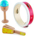 Hape Junior Percussion Set, 3 Piece Wooden Instrument Set for Toddlers