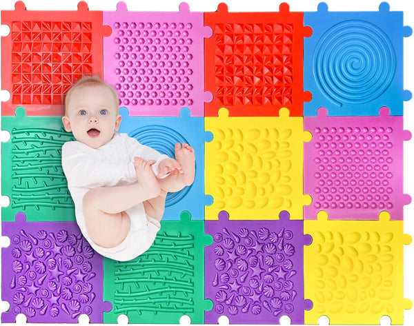 Onyoloy Foam Play Mat for Kids: 12 Pieces Square EVA Foam Interlocking