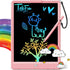 TEKFUN 10inch LCD Writing Tablet Doodle Board, Colorful Drawing Pad for Kids, Mess Free Coloring, Toys Gifts (Pink)