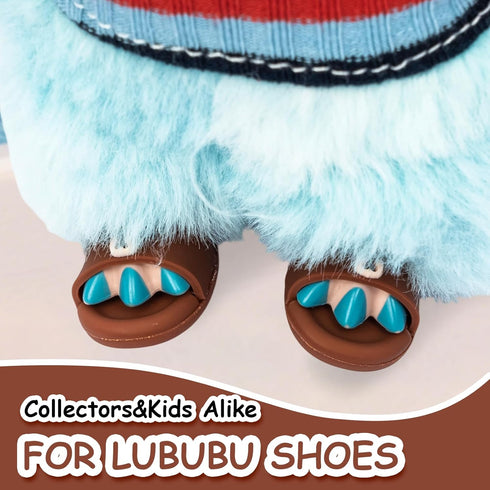 Summer 15 Sandals for Dolls - Blue Open-Toe Slippers, Cute Accessories for Photography, Display & Collectors Age Limit