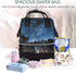 QSMJKLD Backpack Mommy Daypack Night sky Diaper Bag with Changing Pad, Pacifier Holder - Multifunction Travel Nappy